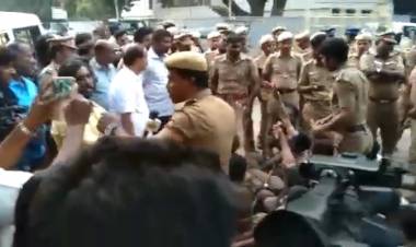 சென்னையில் ஊர்க்காவல்படையினர் ஆர்ப்பாட்டம்...