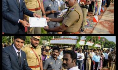 சிறப்பாக பணிபுரிந்த  தூத்துக்குடி மாவட்ட காவல் துறையினருக்கு தமிழக அரசின் பதக்கம்...
