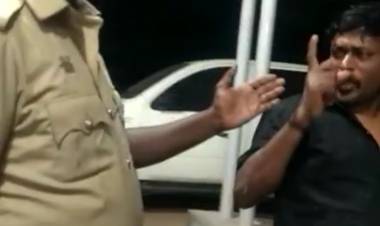 குடிபோதையில் காவலர்களை மிரட்டும் வழக்கறிஞர்...