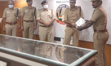 தேனிமாவட்டத்தில் 215 கிலோ கஞ்சாவை பிடித்த சார்பு ஆய்வாளர் மாயன் இராயப்பன்பட்டி குழுவை பாராட்டிய தென்மண்டல ஜ.ஜி