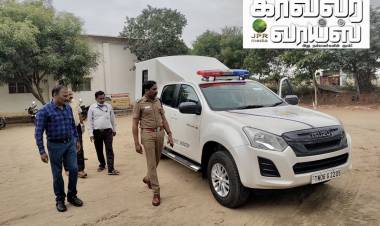 திருப்பூர் மாநகர காவல் ஆணையர் ஏ.ஜி. பாபு IPS அவர்கள்  நடமாடும் தடய அறிவியல் ஆய்வக வாகனத்தை பார்வையிட்டார்...